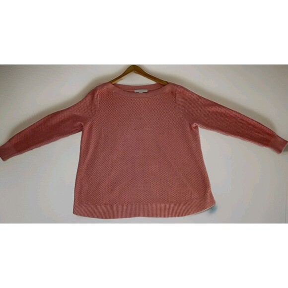 Ann Taylor Loft Plus Pure Cotton Sweater Sz 20-22 Peach/Pink Casual Chic Career - Picture 3 of 8